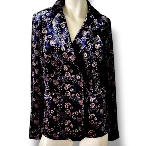 Vtg Velvet Blazer By Carolina Belle M - Picture 1 of 8